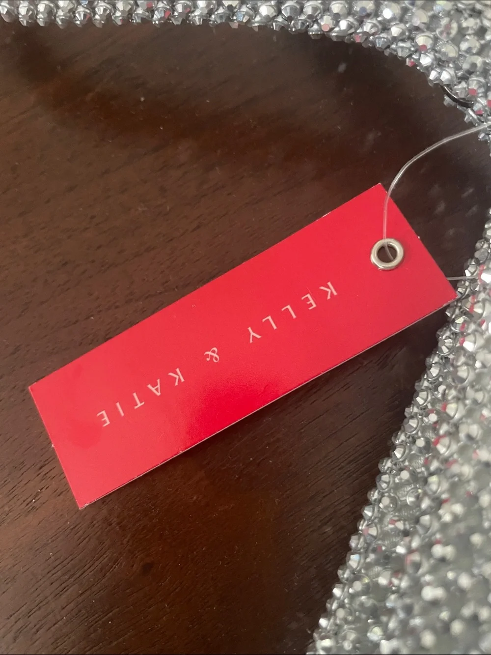 Kelly & Katie Silver Crystal Wristlet Clutch